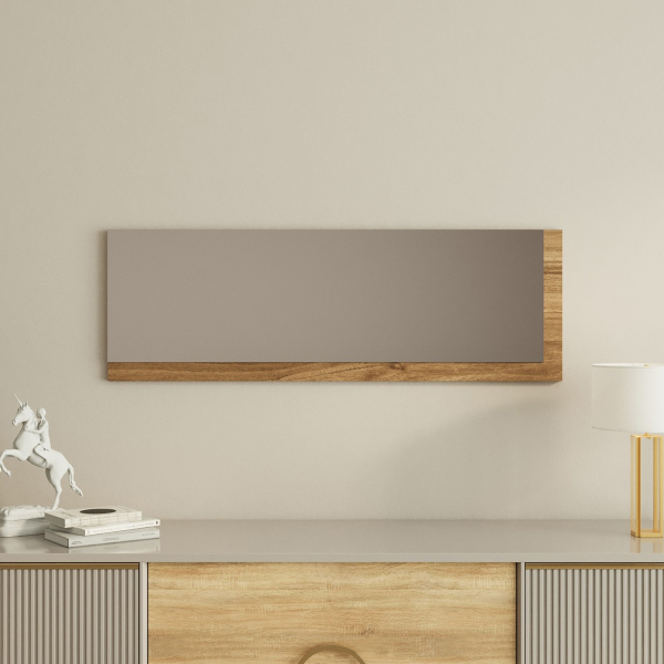 Διακοσμητικός Καθρέφτης Τοίχου (40x120) A-G Lariya 116SAM1206 White/Walnut