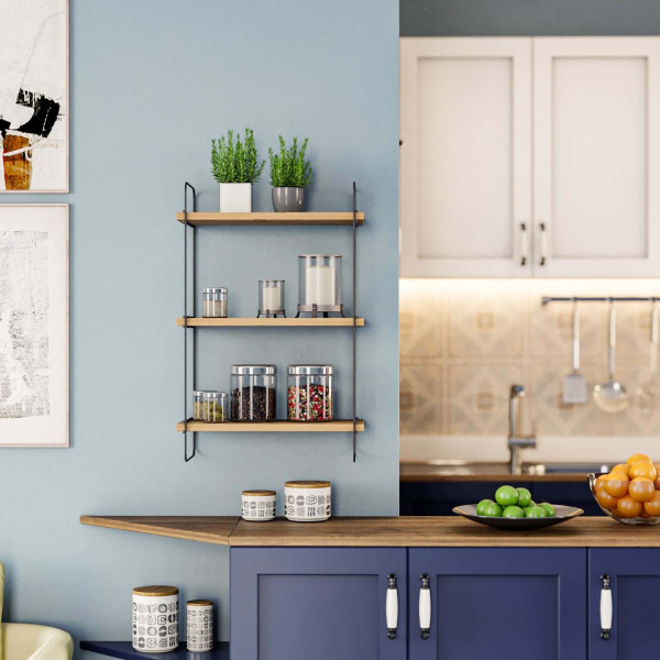 Ραφιέρα Τοίχου (40x20x66) A-G Pulalis 854KLN1711 Pine