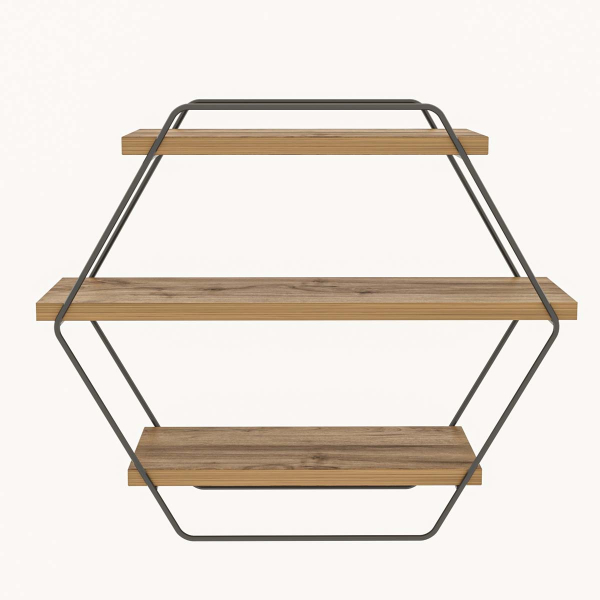 Ραφιέρα Τοίχου (60x20x52) A-G Azra 854KLN1712 Pine