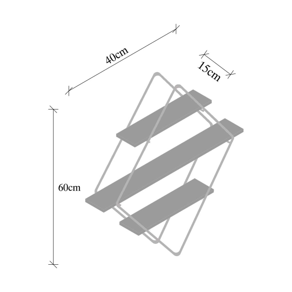 Ραφιέρα Τοίχου (38x16x42) A-G Erysimum 491CRT1108 Black Walnut
