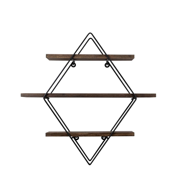 Ραφιέρα Τοίχου (38x16x42) A-G Erysimum 491CRT1108 Black Walnut