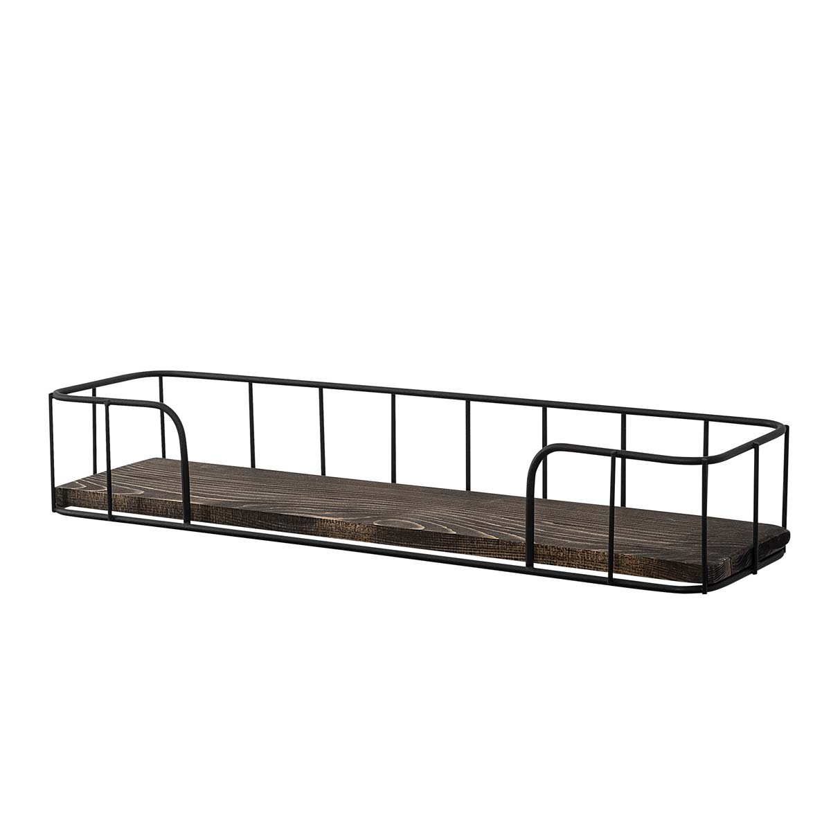 Ράφι Τοίχου (60X15X10) A-G Syringa 491Crt1122 Black Home Οργάνωση & Αποθήκευση Ράφια Spitishop