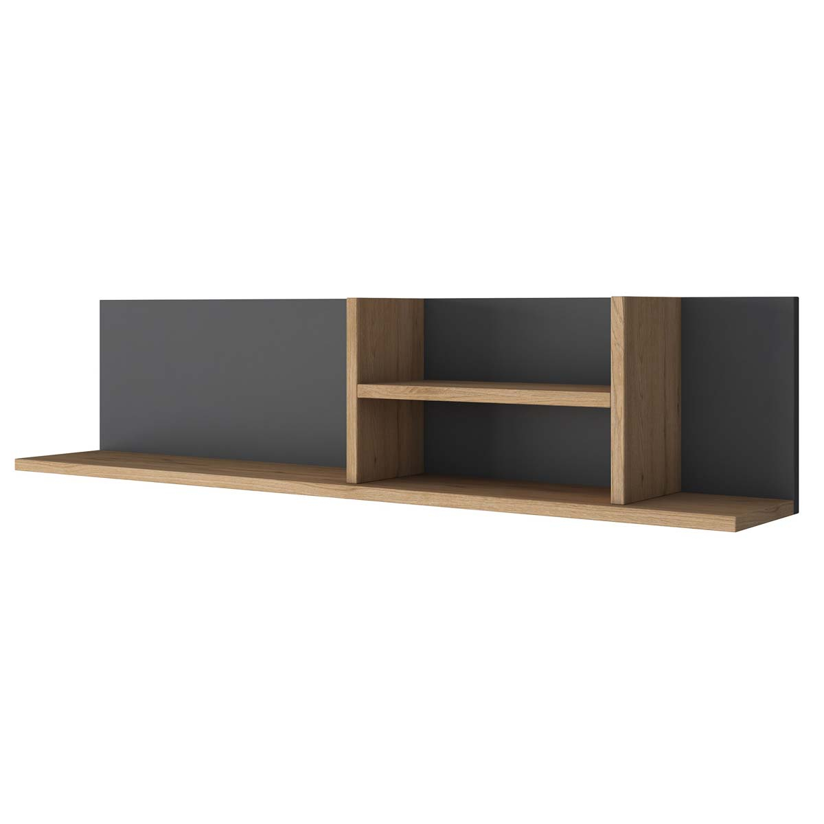 Ραφιέρα Τοίχου (120X20X25) A-G 893Ran3312 Walnut Anthracite Home Οργάνωση & Αποθήκευση Ράφια Spitishop