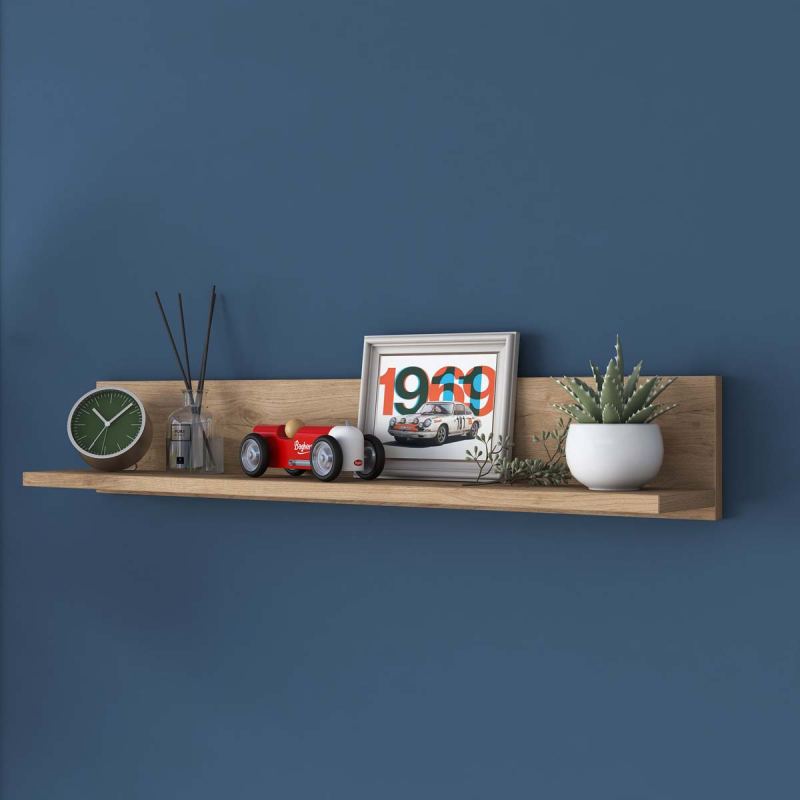 Ράφι Τοίχου (90x15x15) A-G 893RAN3314 Walnut