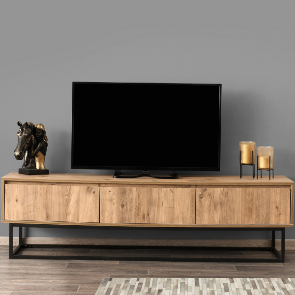 Έπιπλο Τηλεόρασης (180x40x50) A-G Tilsim 854KLN3007 Black Pine