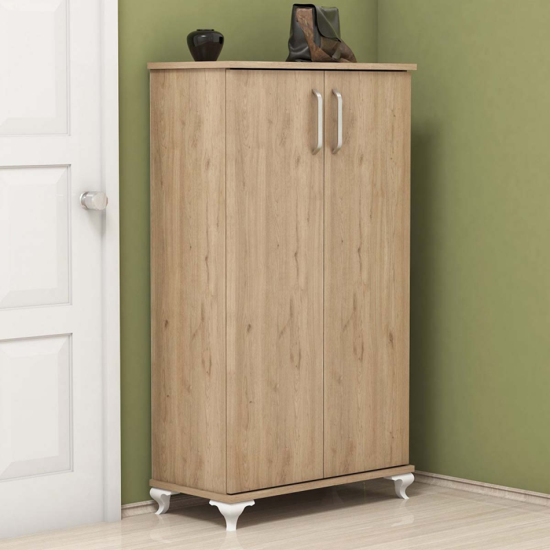 Παπουτσοθήκη Ντουλάπι 18 Θέσεων (72x32.5x120) A-G Ari 566BMS2107 Walnut