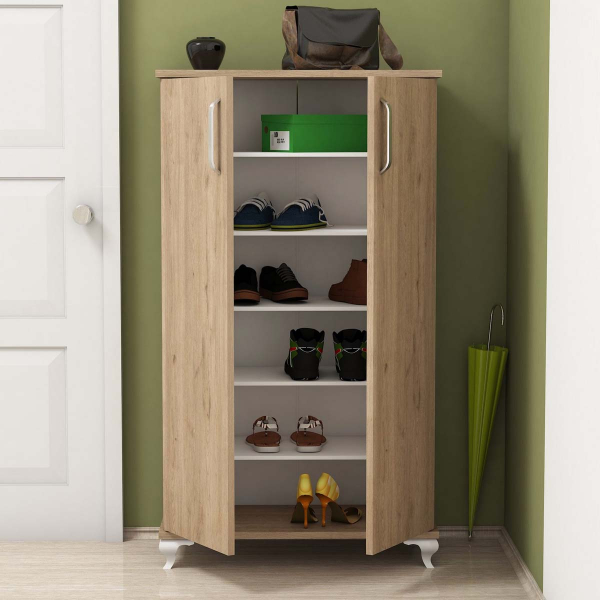 Παπουτσοθήκη Ντουλάπι 18 Θέσεων (72x32.5x120) A-G Ari 566BMS2107 Walnut