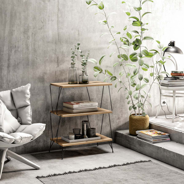 Ραφιέρα Δαπέδου 3 Θέσεων (46x30x76) A-G Lazandos 854KLN4320 Pine