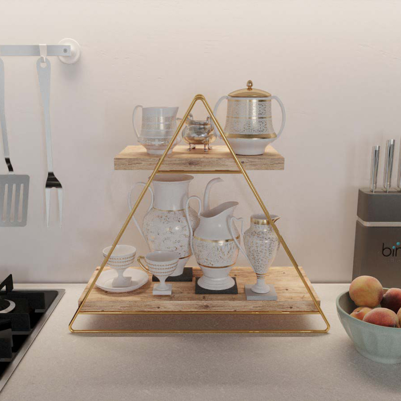 Ραφιέρα Οργάνωσης (38x16x42) A-G 498HFT1105 Gold Brown