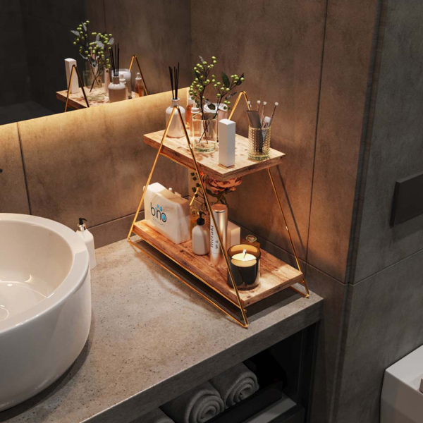 Ραφιέρα Οργάνωσης (38x16x42) A-G 498HFT1105 Gold Brown