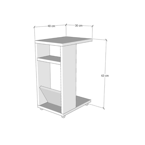 Βοηθητικό Τραπεζάκι (30x40x63) A-G Filinta 854KLN2817 Anthracite