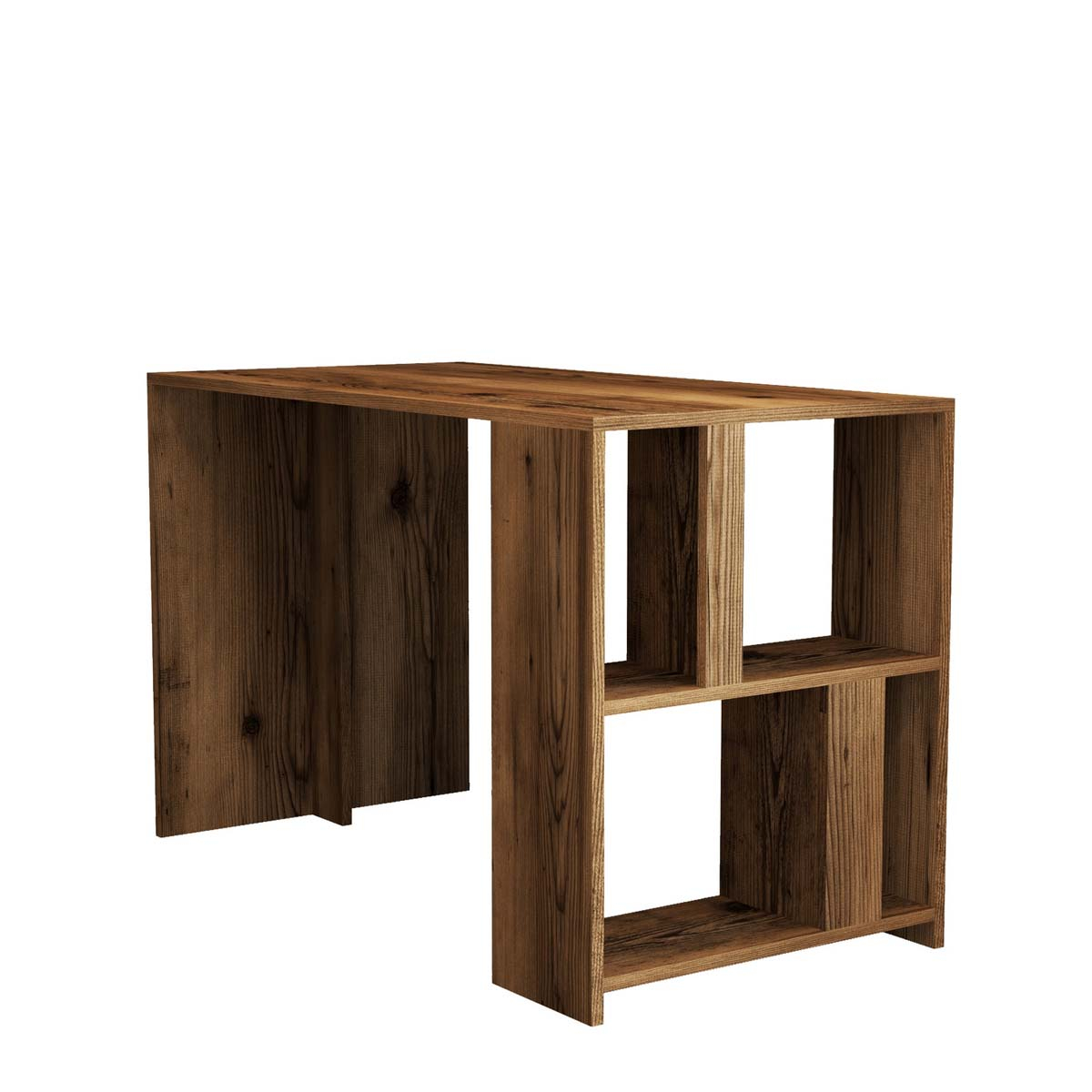 Γραφείο με Βιβλιοθήκη (120X60X75 4) A-G Lima 845Hct3842 Walnut Home Έπιπλα Γραφείου Γραφεία Υπολογιστή Spitishop