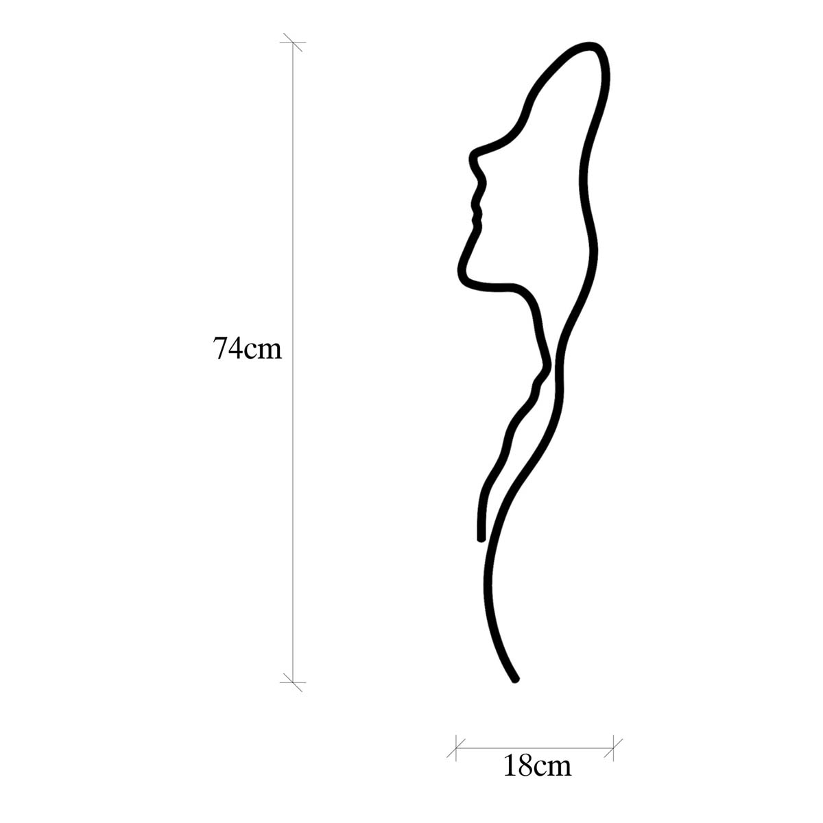 Διακοσμητικό Τοίχου (18X74) A-G Woman Face Profile 891Tnl1988 Home Διακόσμηση Διακοσμητικά Spitishop