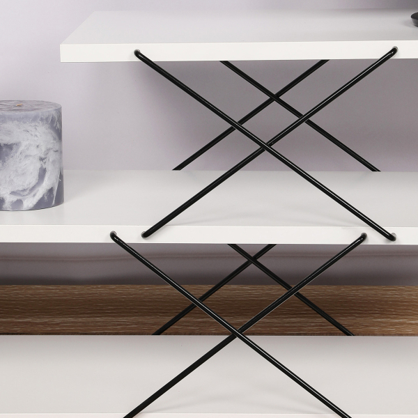 Έπιπλο Τηλεόρασης (120x30x40) A-G Zigzag 854KLN3062 White