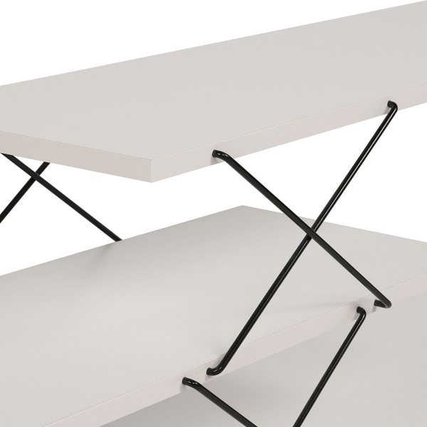 Έπιπλο Τηλεόρασης (120x30x40) A-G Zigzag 854KLN3062 White