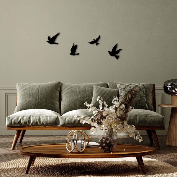 Διακοσμητικά Τοίχου (Σετ 4τμχ) A-G Pigeons 899SKL2355