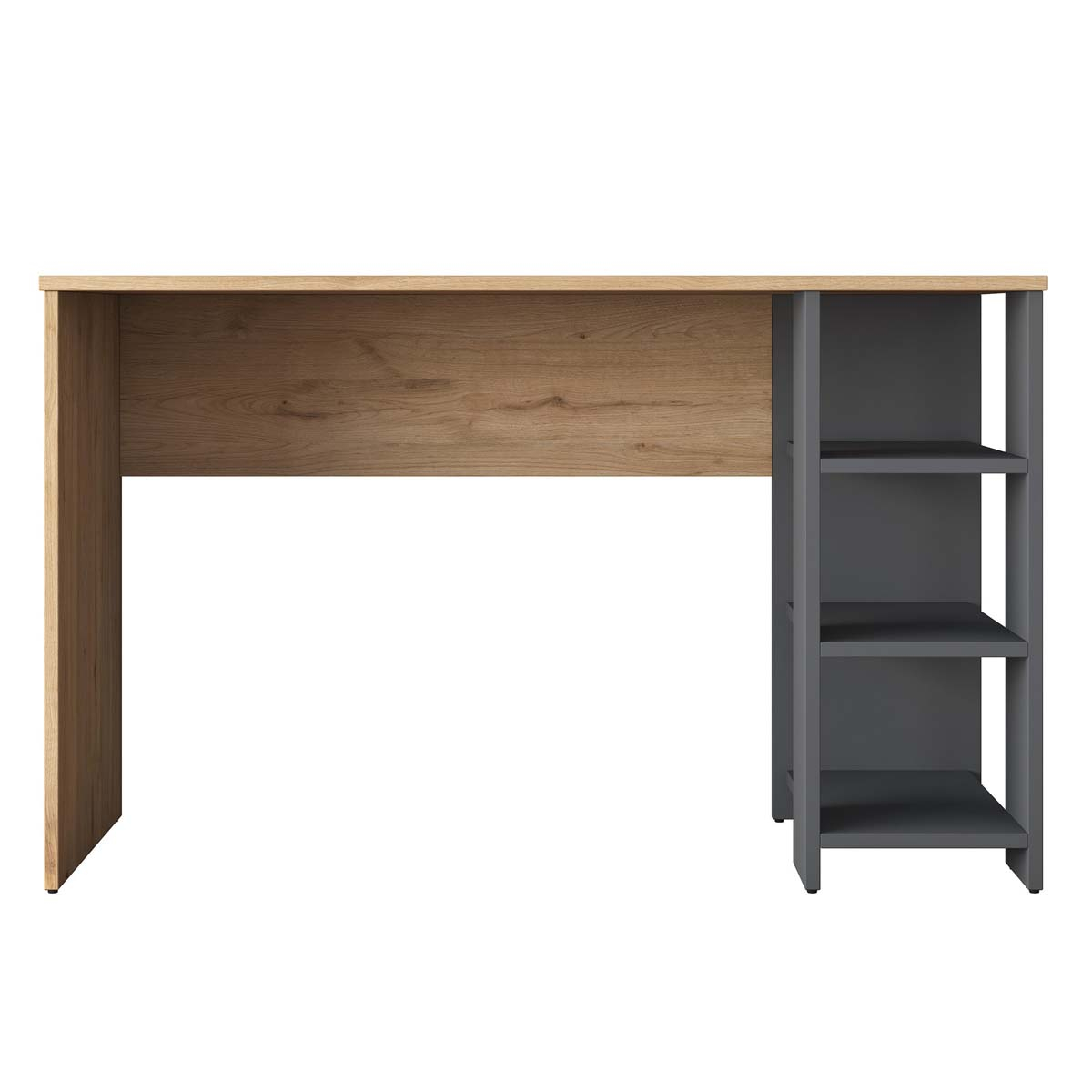 Γραφείο με Ράφια (120X45X74) A-G 893Ran3330 Walnut Anthracite Home Παιδικά Βρεφικά & Έπιπλα Τραπεζάκια - Γραφεία Spitishop