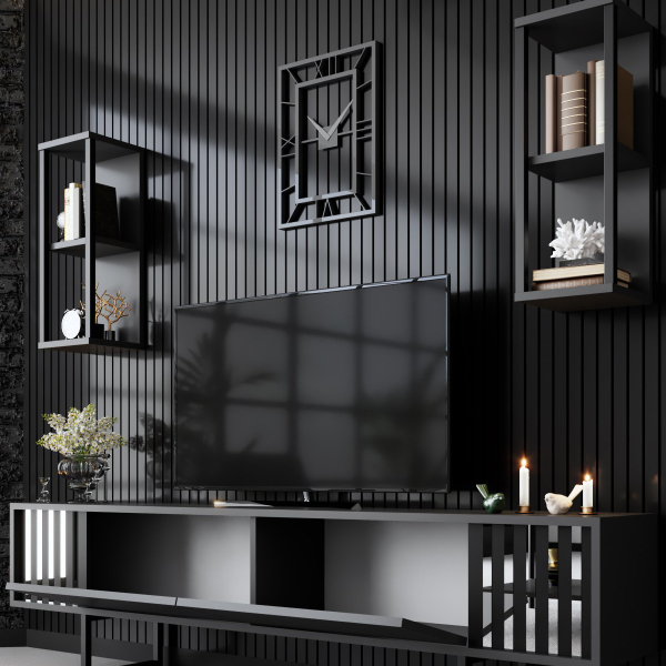 Σύνθετο Σαλονιού (180x30x48) A-G Chrome Line 618BLY1142 Anthracite