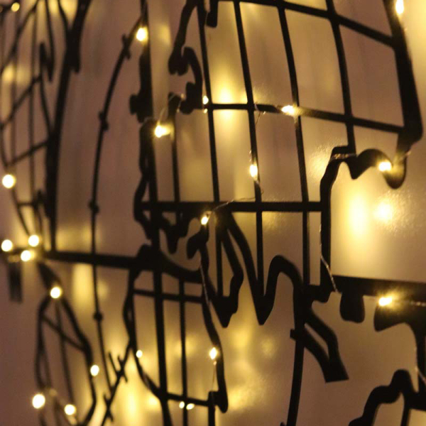 Διακοσμητικό Τοίχου Με Led (65x95) A-G World Map Compass 805BSG1137