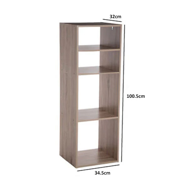 Βιβλιοθήκη Δαπέδου 4 Θέσεων (34.5x32x100.5) F-V Mix Nat 138927