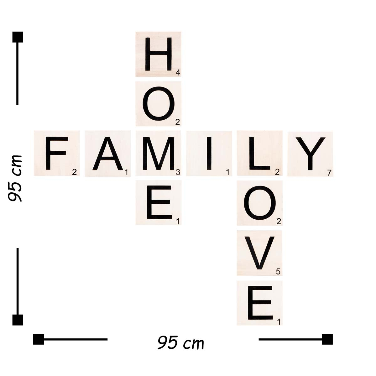 Διακοσμητικά Τοίχου (Σετ 12Τμχ) A-G Scrabble Set 899Skl1218 Home Διακόσμηση Spitishop