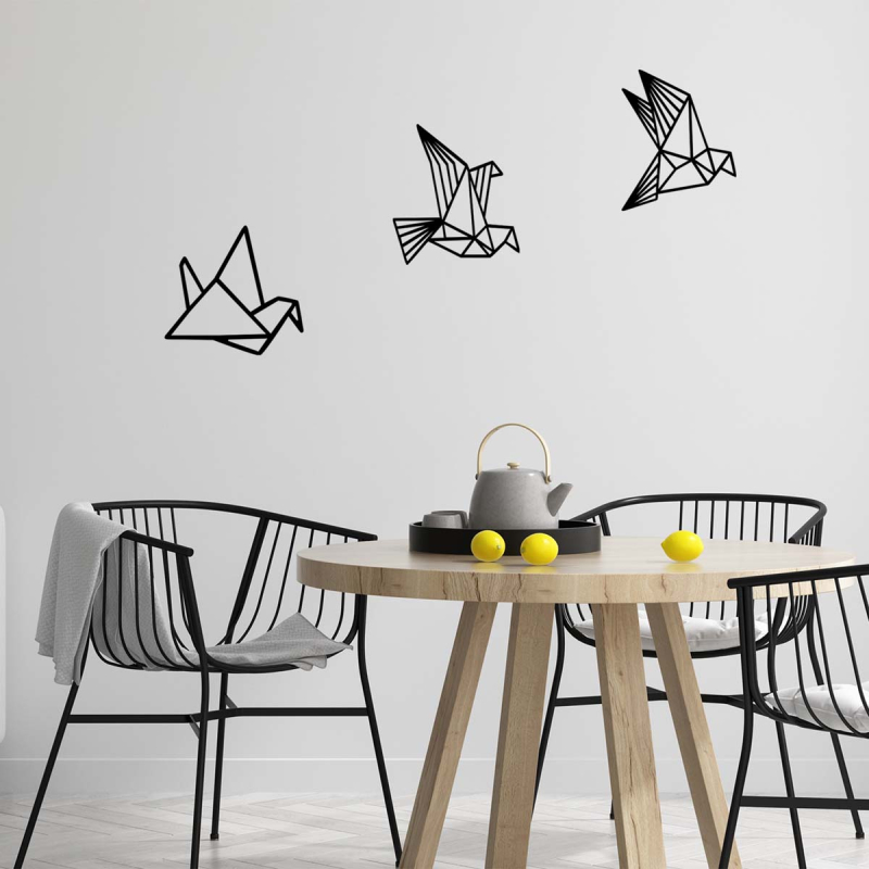 Διακοσμητικά Τοίχου (Σετ 3τμχ) A-G Oragami 899SKL1398