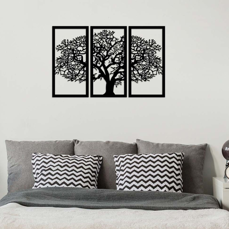 Τρίπτυχος Πίνακας Ξύλινος (100x66) A-G 899SKL1403