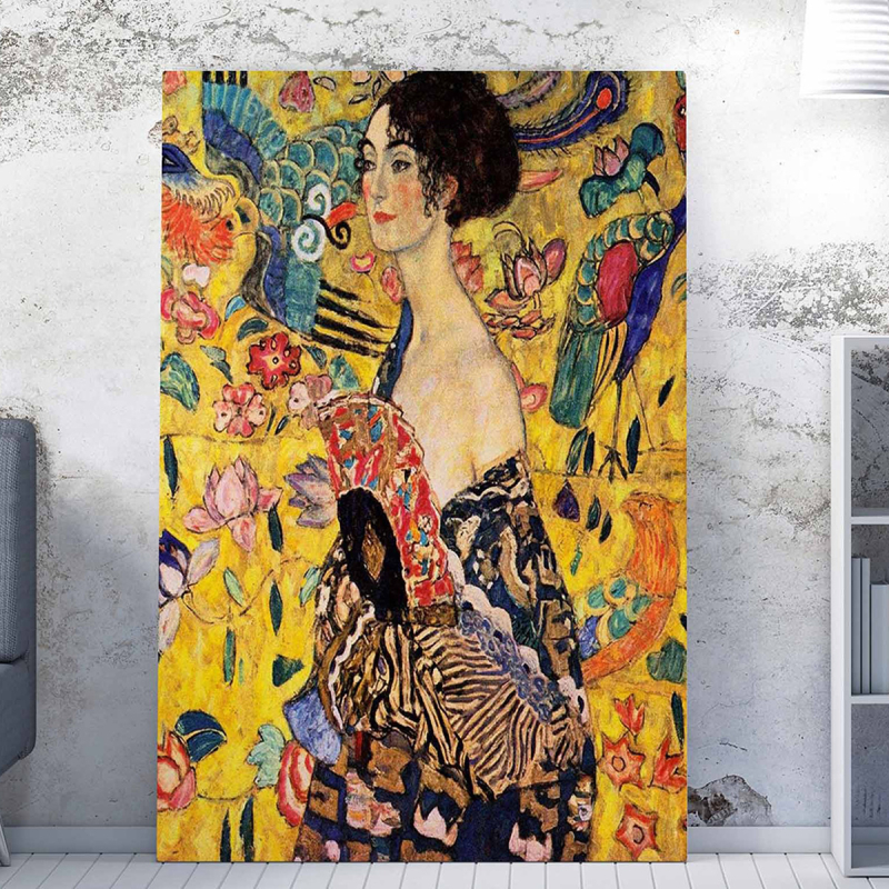 Πίνακας (50x70) A-G Dame Mit Facher Gustav Klimt 265VGA1512