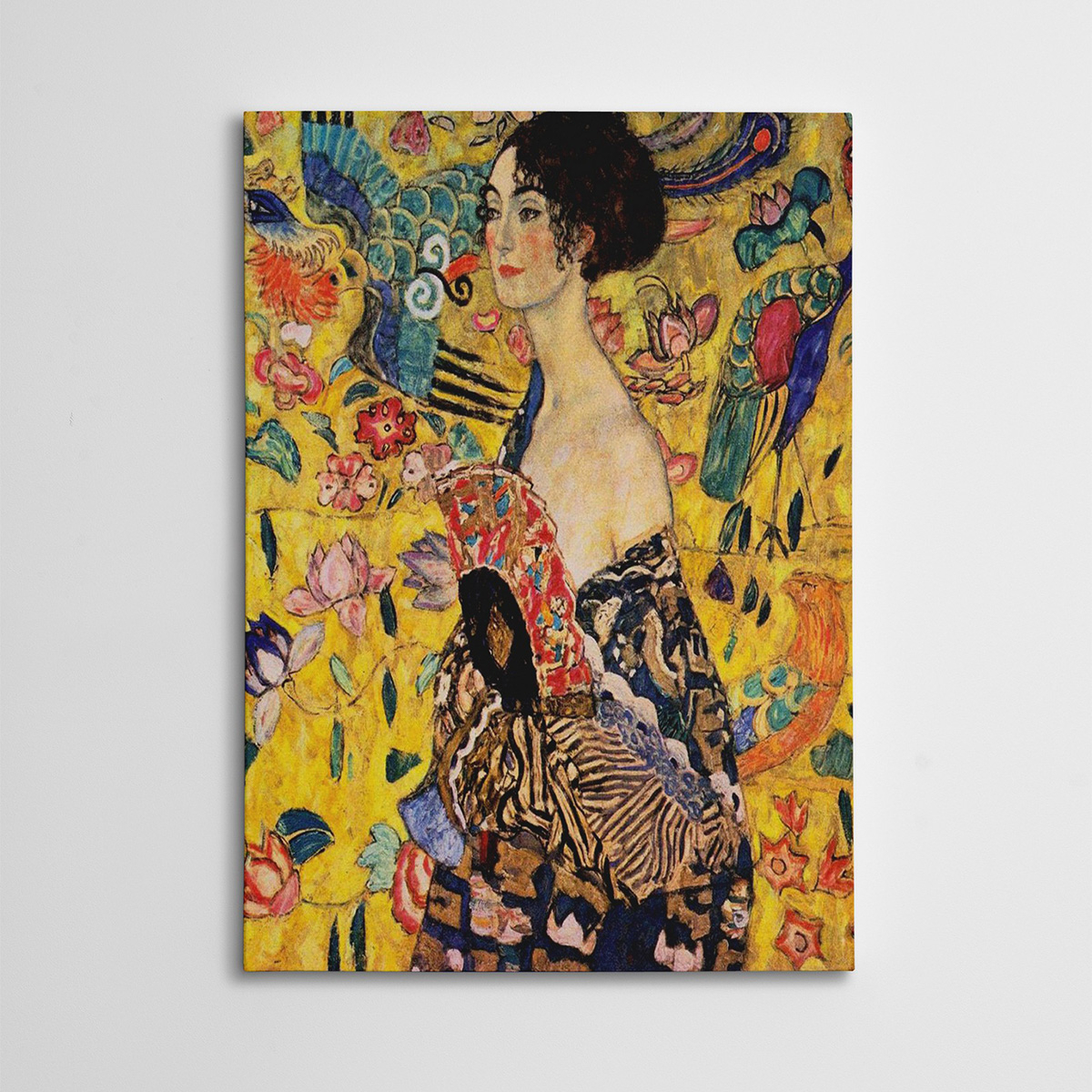 Πίνακας (70X100) A-G Dame Mit Facher Gustav Klimt 265Vga1530 Home Διακόσμηση Πίνακες & Κάδρα Τοίχου Ζωγράφων Αντίγραφα Spitishop
