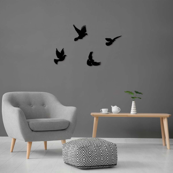 Διακοσμητικά Τοίχου (Σετ 4τμχ) A-G Pigeons 899SKL2359