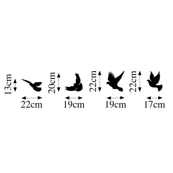 Διακοσμητικά Τοίχου (Σετ 4τμχ) A-G Pigeons 899SKL2359