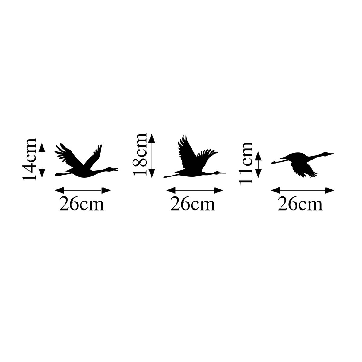 Διακοσμητικά Τοίχου (Σετ 3Τμχ) A-G Migrant Birds 899Skl2368 Home Διακόσμηση Spitishop