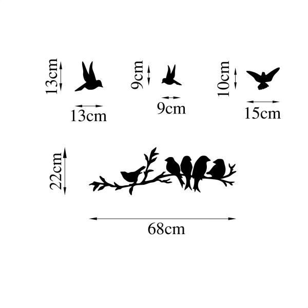 Διακοσμητικά Τοίχου (Σετ 4τμχ) A-G Bird Community 899SKL2532