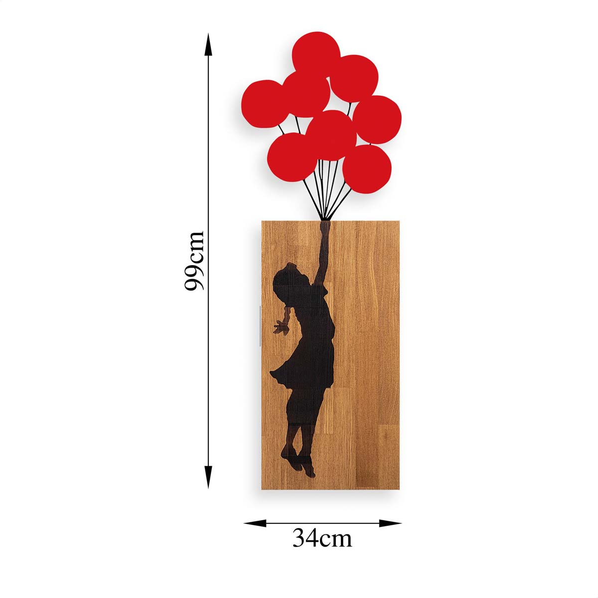 Διακοσμητικό Τοίχου (70X62) A-G Girl With Balloon Banksy 891Tnl3150 Home Διακόσμηση Διακοσμητικά Spitishop