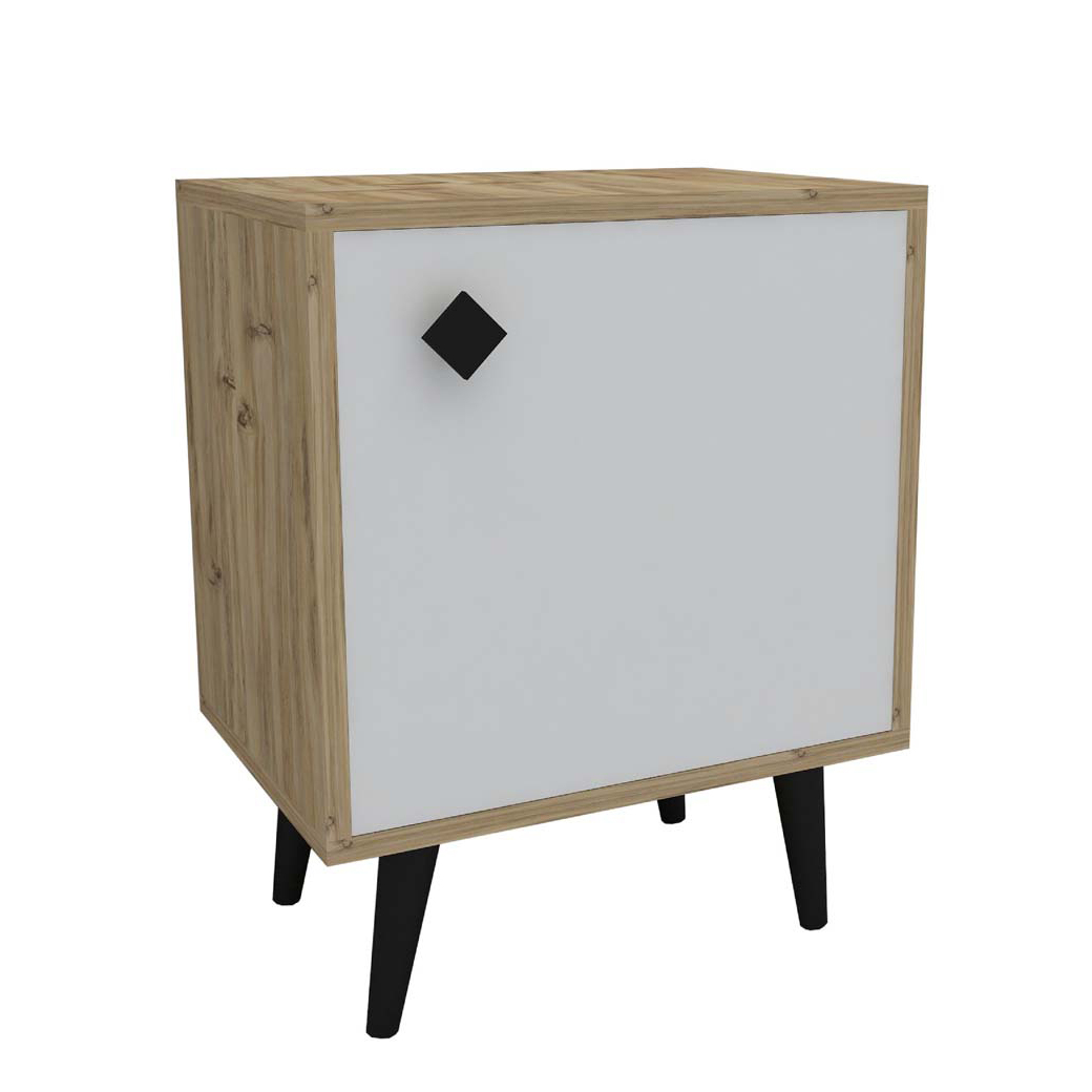 Κομοδίνο με Ντουλάπι (45X35X65) A-G Hastikoz 854Kln3316 White Home Έπιπλα Κρεβατοκάμαρας Κομοδίνα Spitishop