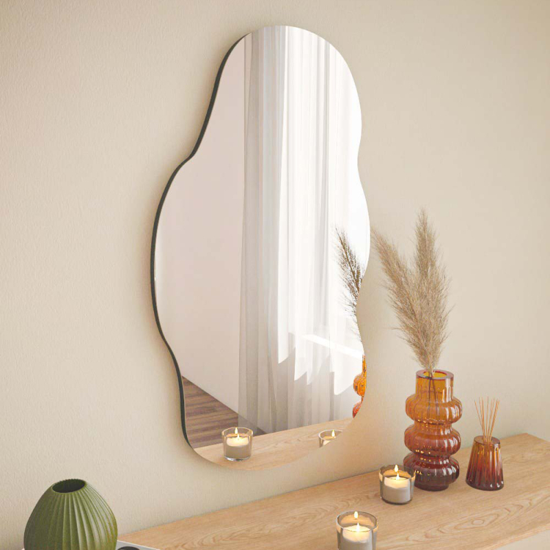 Διακοσμητικός Καθρέφτης Τοίχου (40x72) A-G Baby 116SAM1104 Black