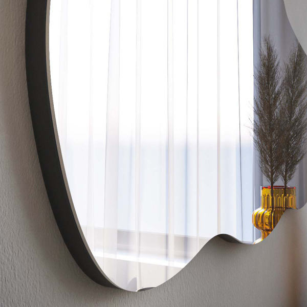 Διακοσμητικός Καθρέφτης Τοίχου (40x72) A-G Baby 116SAM1104 Black