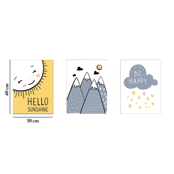 Τρίπτυχος Πίνακας (90x40) A-G 489GWN1389 UDC04