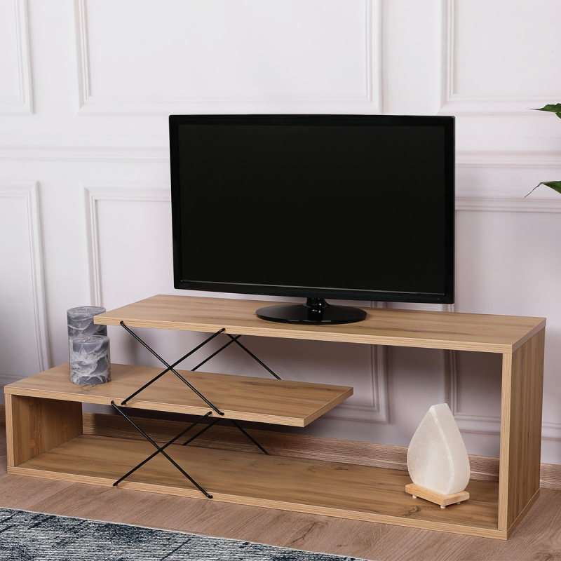 Έπιπλο Τηλεόρασης (120x30x40) A-G Zigzag 854KLN3059 Oak