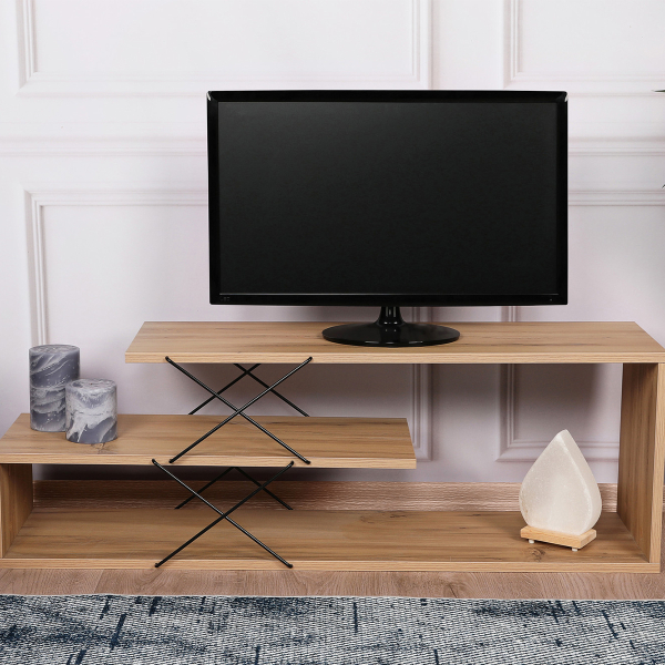 Έπιπλο Τηλεόρασης (120x30x40) A-G Zigzag 854KLN3059 Oak