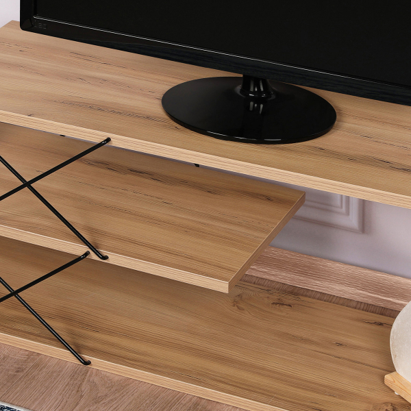 Έπιπλο Τηλεόρασης (120x30x40) A-G Zigzag 854KLN3059 Oak