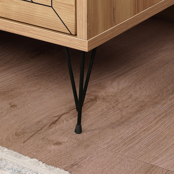 Κομοδίνο Με 2 Συρτάρια (50x40x55) A-G Luna 854KLN3311 Pine