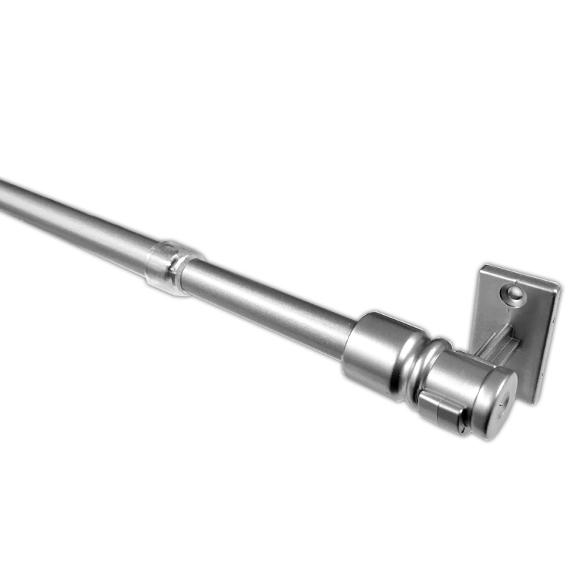 Κουρτινόξυλο Φ12mm Μονό Επεκτεινόμενο 135-225cm Με Άκρα Grace Cup Chrome Mat 510109