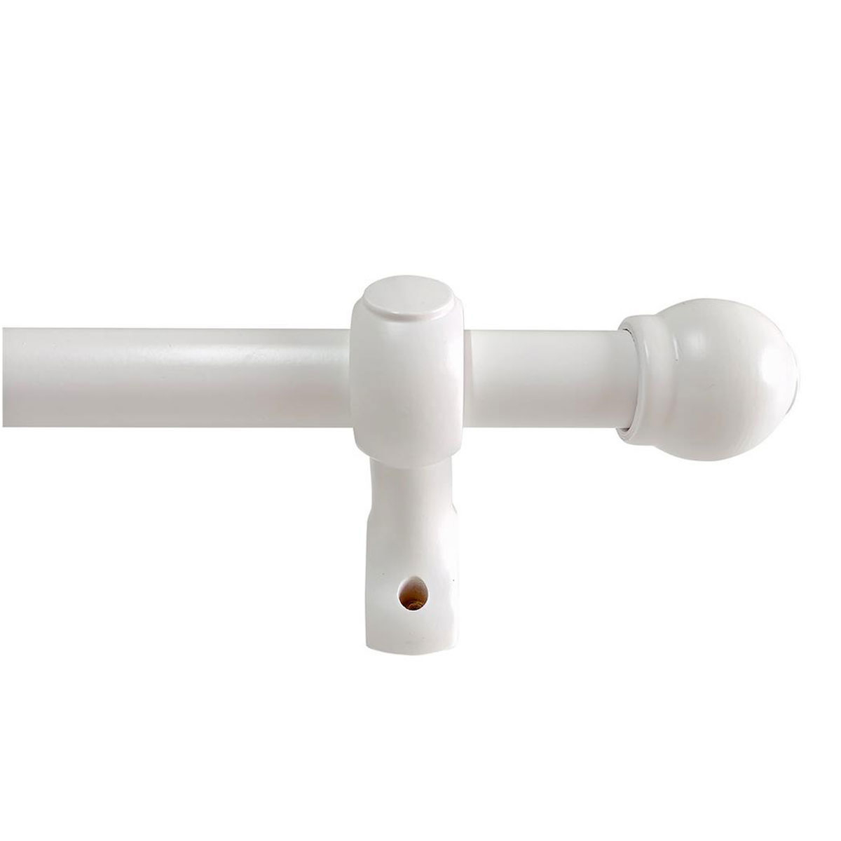 Κουρτινόξυλο Φ28mm Μονό 160cm Με Άκρα Grace Bolonga White 99916