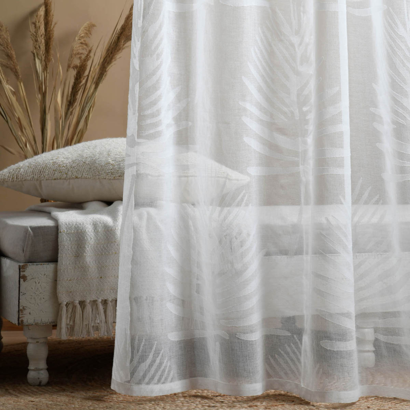 Κουρτίνα (140x260) Με Τρουκς S-F Mansourah White R6D064001VL