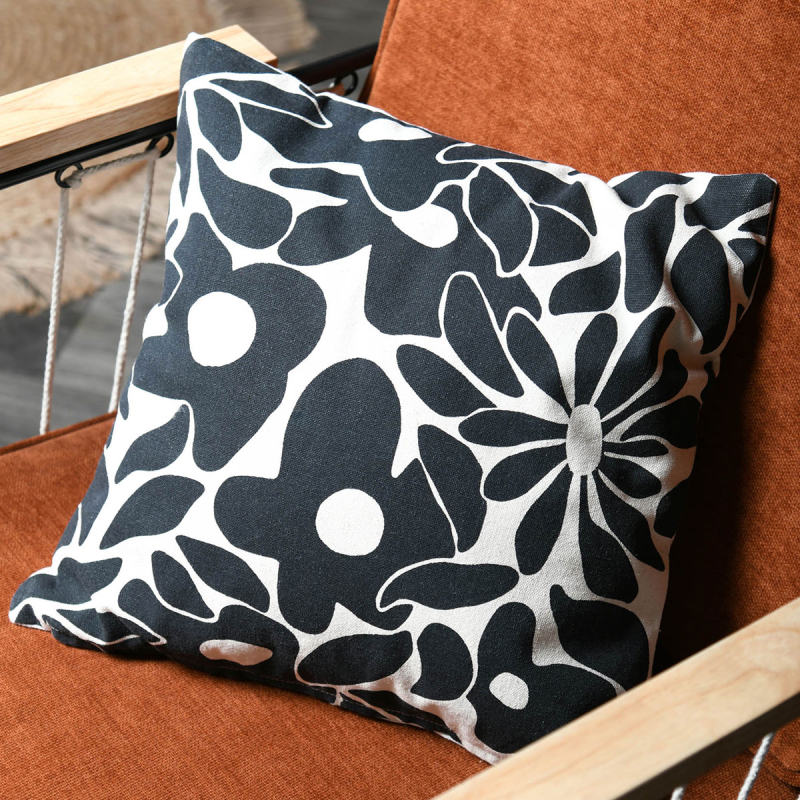 Διακοσμητική Μαξιλαροθήκη 2 Όψεων (40x40) S-F Ziggy Black C0D191001H