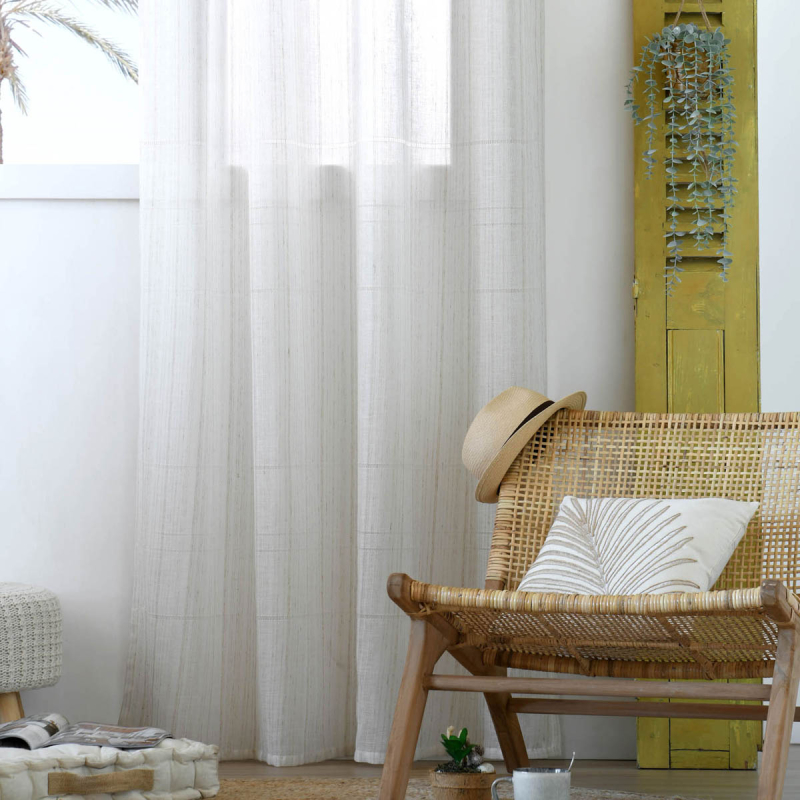 Κουρτίνα (140x260) Με Τρουκς S-F Tessa White R6D707001VL