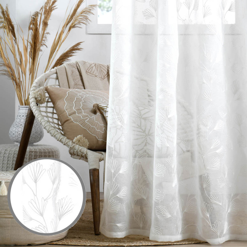 Κουρτίνα (140x260) Με Τρουκς S-F Nova White R6D700001VL