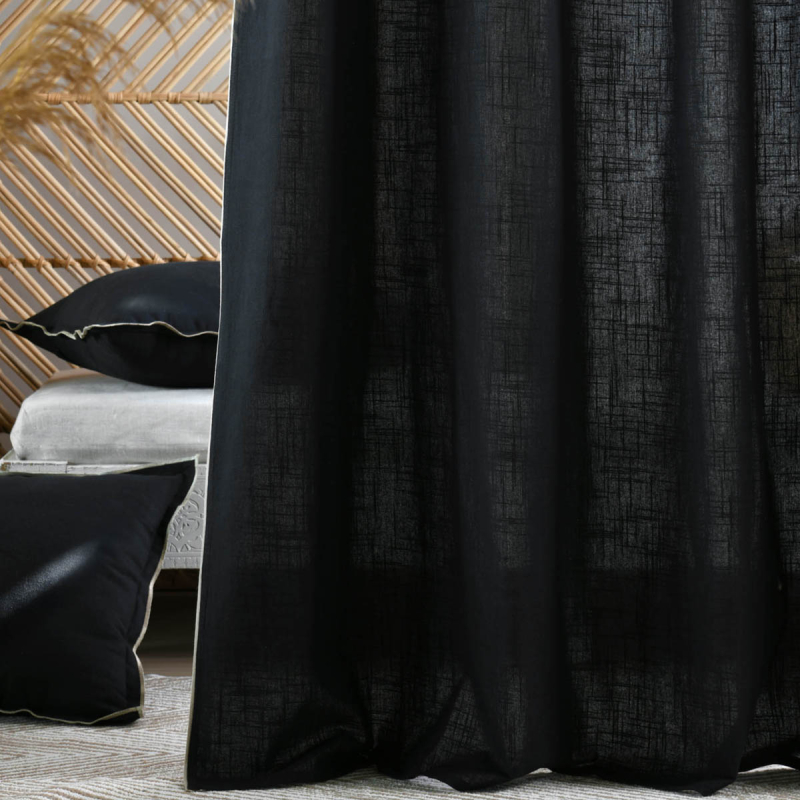 Κουρτίνα (140x260) Με Τρουκς S-F Helios Black R6D092006