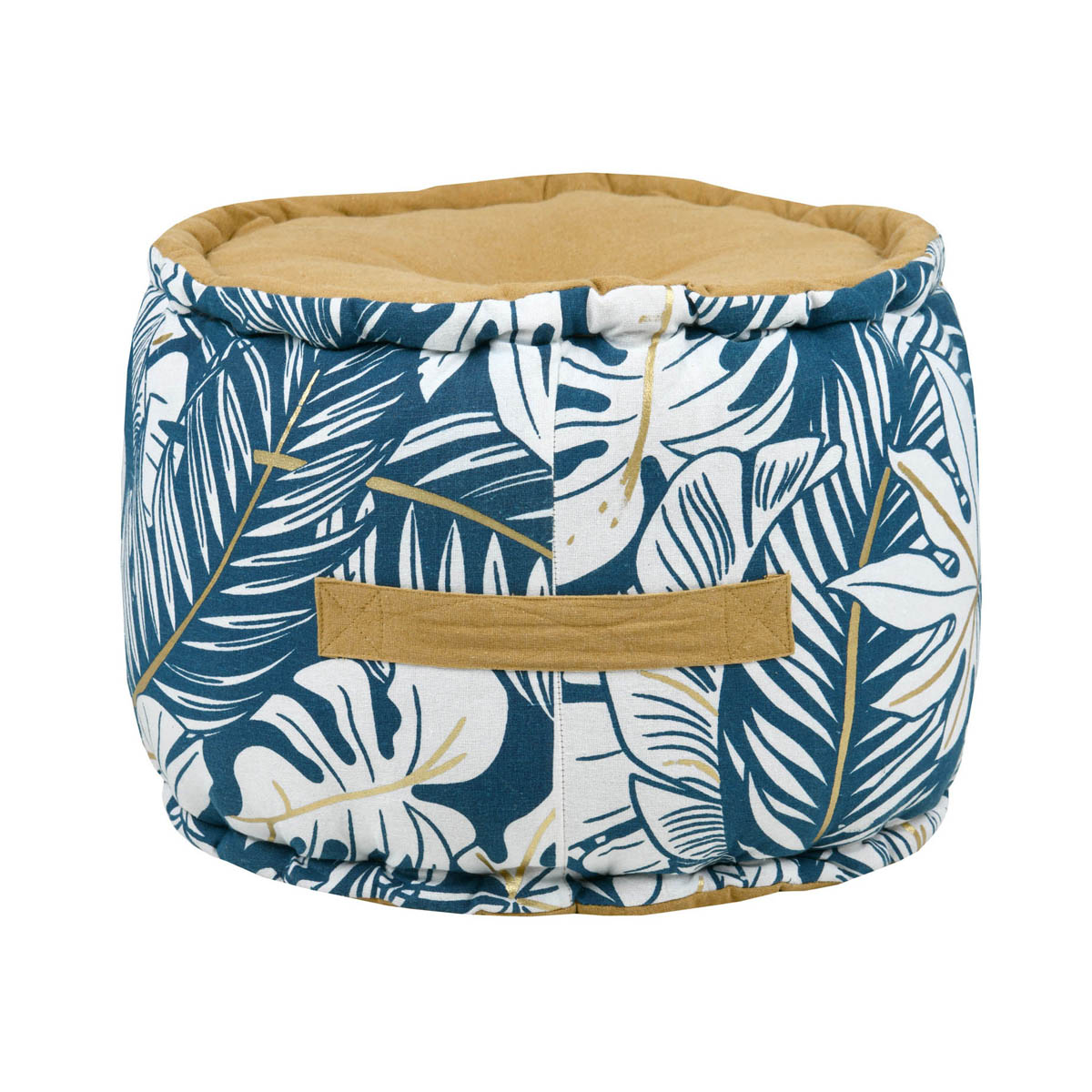 Πουφ (Φ40X30) S-F Aloha Blue C8D704001 Home Έπιπλα Σαλονιού Spitishop